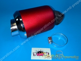 Filtre à air, cornet TUN'R MUFFLER coudé à 45° (Ø 28 à 35mm) Rouge