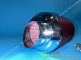 Filtre à air, cornet TUN'R MUFFLER coudé à 45° (Ø 28 à 35mm) Rouge