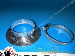 Tulipe d'admission, cornet MALOSSI usiné aluminium fixation a collier pour carburateur