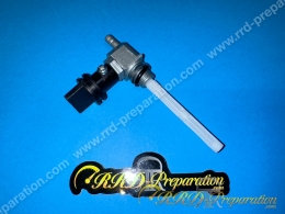 Robinet d'essence P2R sortie droite avec réserve bouton rond pour Peugeot 103 MVL, VOGUE, RCX & Fox