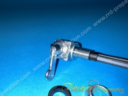 Robinet d'essence P2R sortie droite avec réserve Peugeot 103 et MBK 51