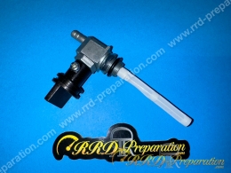 Robinet d'essence CGN sortie droite avec réserve bouton rond pour Peugeot 103 MVL, VOGUE, RCX & Fox