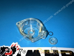 Cuve racing MALOSSI transparente plastique avec bouchon pour carburateur DELLORTO SHA Ø 14,15 & 16mm