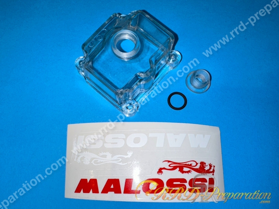 Cuve MALOSSI transparente avec bouchon pour carburateur DELLORTO PHBG et PHBD