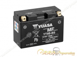 Batterie YUASA YT9B-BS 12V 8 Ah (acide sans entretien) pour moto, mécaboite, scooters...