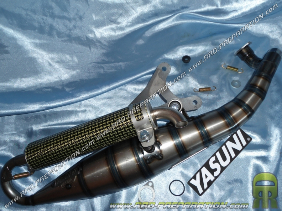 Pot d' échappement YASUNI CARRERA 16 / 07 pour scooter moteur MINARELLI Horizontal (nitro, ovetto,...)