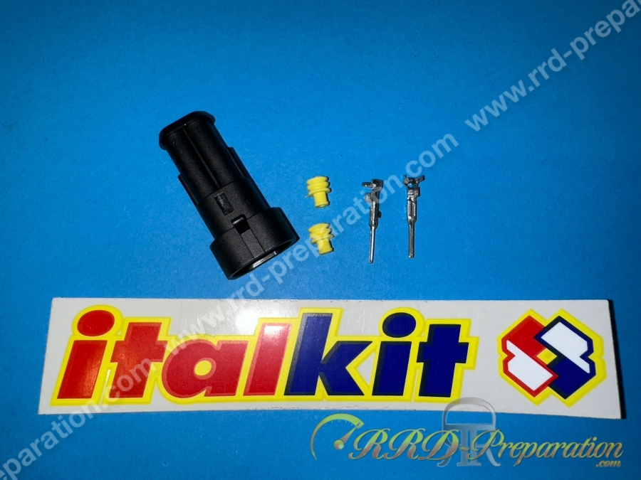 Connecteur de bobine d'allumage ITALKIT 2 broches male ou femelle pour ITALKIT SELETTRA Connecteur de bobine d'allumage ITALKIT 2 broches male ou femelle pour ITALKIT SELETTRA