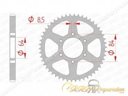Couronne 44 à 53 dents en 428 AFAM pour moto SUZUKI 125, DR, DF, TS