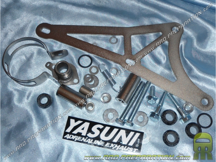 Kit de fixation complet pour pot d'échappement YASUNI R sur PIAGGIO / GILERA (Typhoon, nrg...)