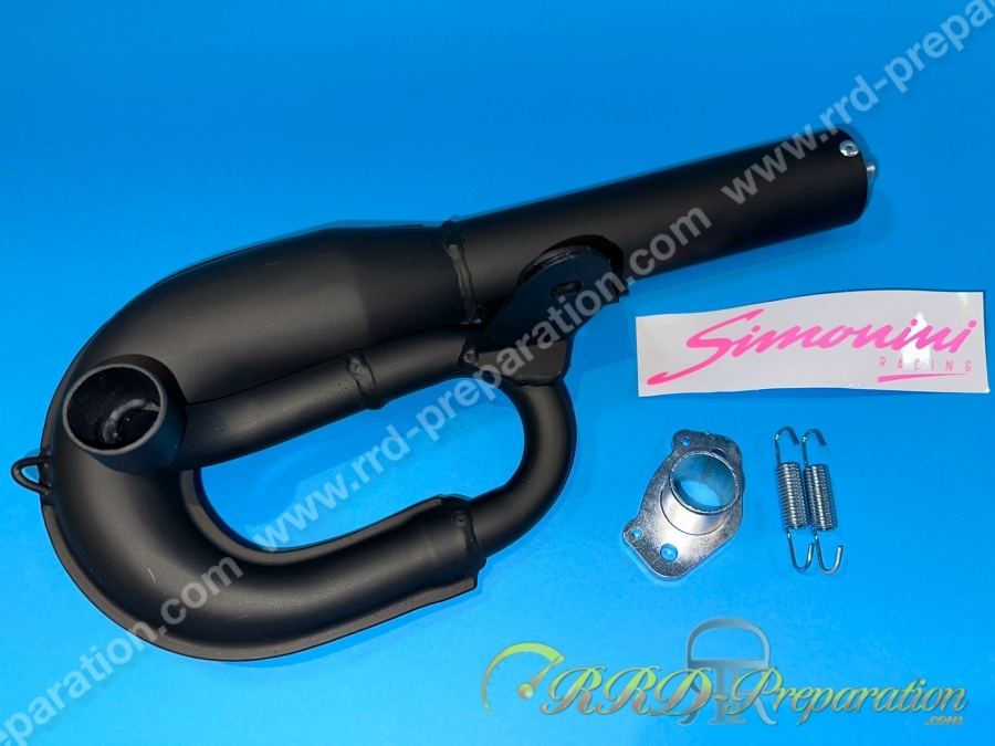 Pot d'échappement SIMONINI noir pour PEUGEOT 103 SPX, RCX, CLIP, MVX et VOGUE..