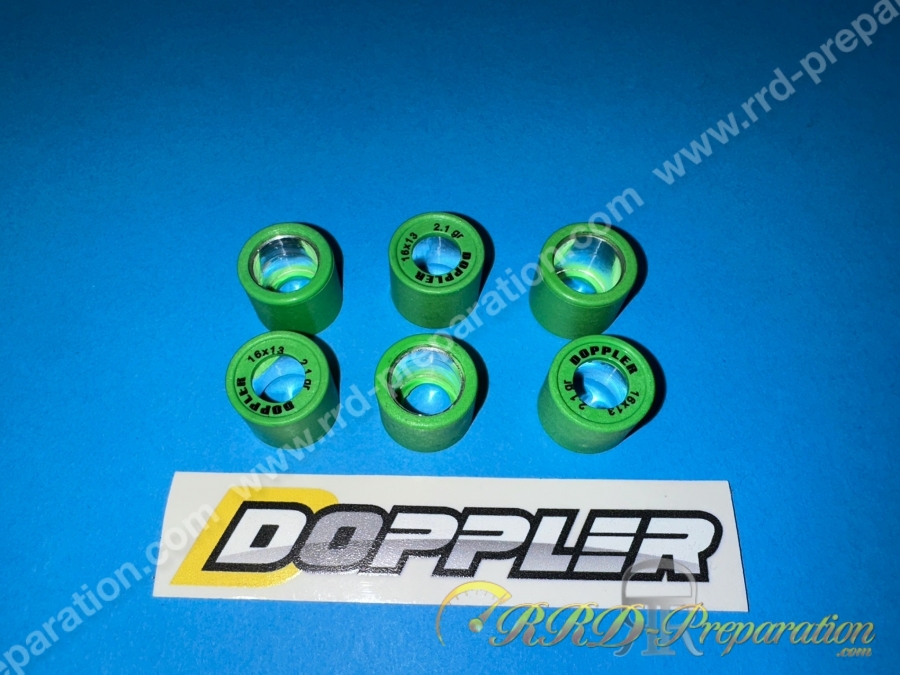 Jeu de 6 galets DOPPLER en Ø16X13mm grammage au choix Jeu de 6 galets DOPPLER en Ø16X13mm grammage au choix