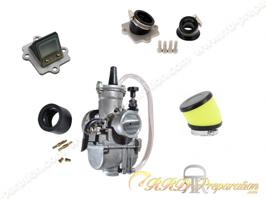 Kit carburation avec clapets Ø28mm ECO pour scooter minarelli horizontal