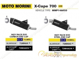 Silencieux d'échappement ARROW INDY RACE pour MOTO MORINI  X-CAPE 700 à partir 2025