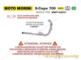 Collecteur d'échappement RACING ARROW pour MOTO MORINI  X-CAPE 700 à partir 2025