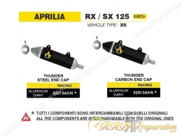 Ligne d'échappement complète ARROW THUNDER pour APRILIA RX / SX 125 à partir de 2025