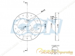 Disque de frein GALFER Ø190mm 3 trous pour scooter 50 APRILIA AREA 51, CPI, HONDA BALI, SYM FIDDLE, YAMAHA SLIDER ...
