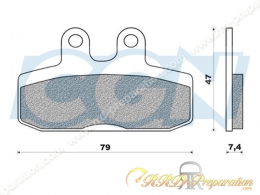 Plaquettes de frein GALFER pour scooter HONDA BALI 50, 100, CA REBEL, CITYFLY 125, CMX REBEL 250