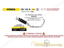 Ligne complète ARROW THUNDER racing pour HONDA CB 125 R de 2024 à 2025