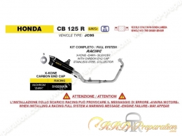Ligne d'échappement complète ARROW X-KONE pour HONDA CB 125 R de 2024 à 2025
