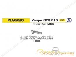 Réducteur de bruit DB KILLER ARROW pour silencieux ARROW URBAN sur PIAGGIO VESPA GTS 310 PRIMAVERA 125 de 2025