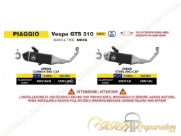 Ligne d'échappement complète ARROW URBAN pour PIAGGIO VESPA GTS  310 à partir de 2025