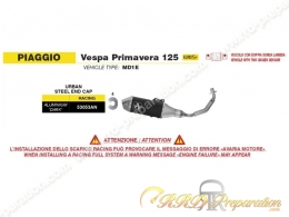Ligne d'échappement complète ARROW URBAN pour PIAGGIO VESPA PRIMAVERA 125 de 2024/2025