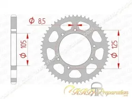 Couronne AFAM 48 à 62 dents en acier au choix en 428 pour DERBI, VENT, PEUGEOT, REUJI..