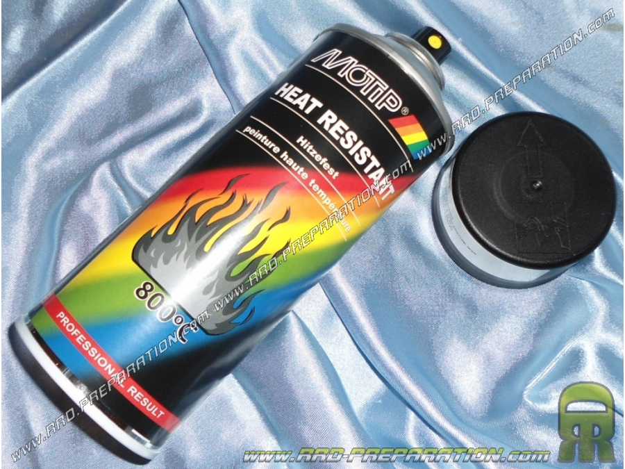 Bend black spray of painting high temperature 650°C for muffler MOTIP by ColorWorks 400ml