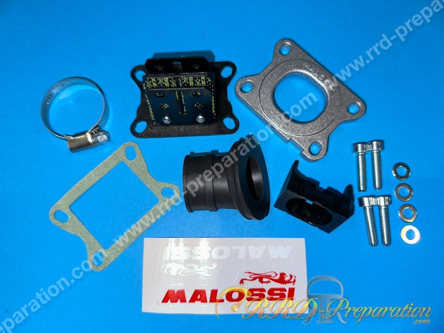 Kit d'admission pipe orientable + clapets vl6 MHR Ø19/21mm viton racing pour moto 50 minarelli am6 / derbi