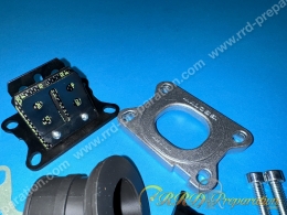 Kit d'admission pipe orientable + clapets vl6 MHR Ø19/21mm viton racing pour moto 50 minarelli am6 / derbi