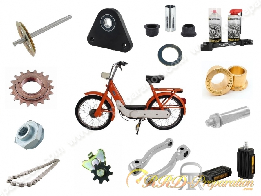 Kit chaine complet pour Piaggio Ciao, Si, PX.. Kit chaine complet pour Piaggio Ciao, Si, PX..