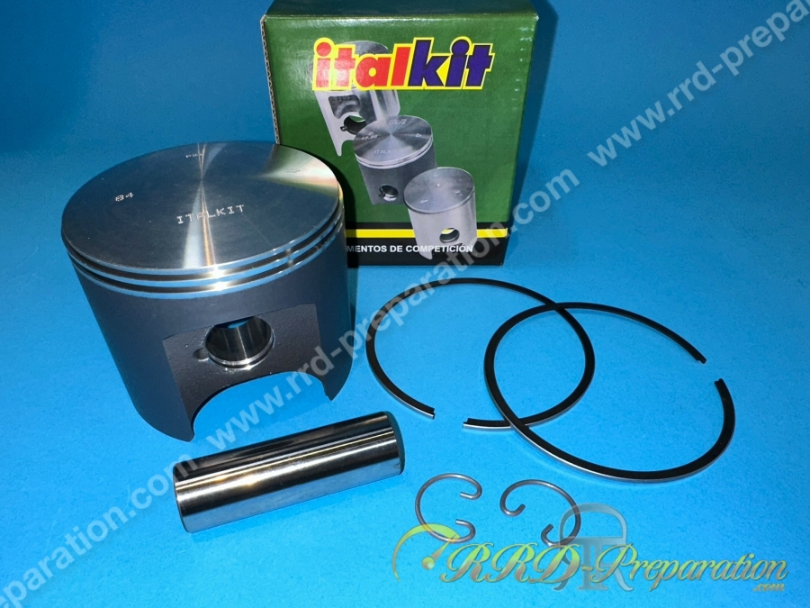 Piston bi segment ITALKIT Ø83,40mm à Ø84,50mm axe 20mm pour cylindre origine sur moto BULTACO 325cc et 350 2T Piston bi segment ITALKIT Ø83,40mm à Ø84,50mm axe 20mm pour cylindre origine sur moto BULTACO 325cc et 350 2T