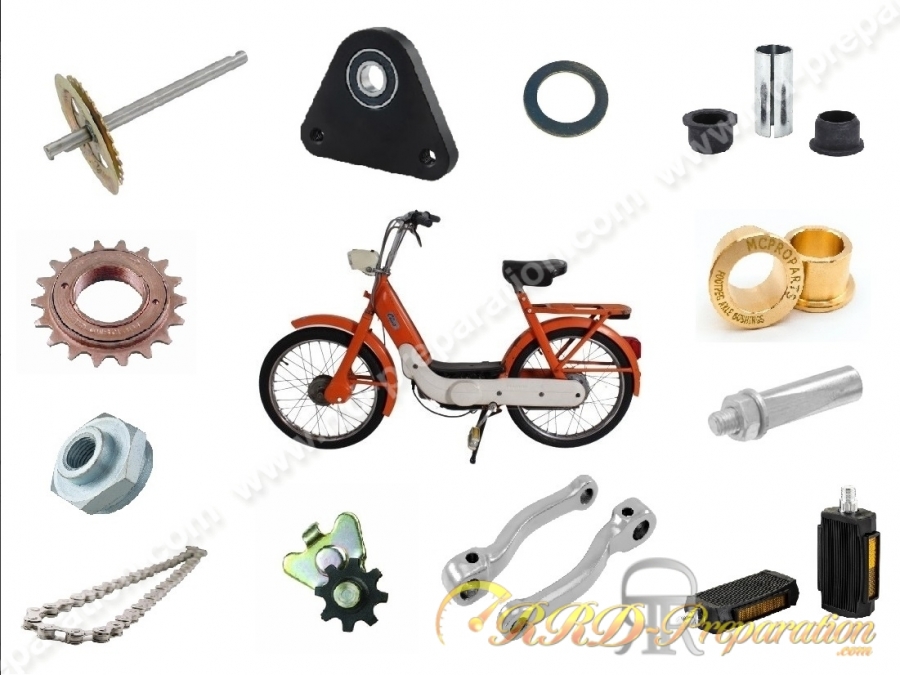 Kit chaine complet pour Piaggio Ciao, Si, PX.. Kit chaine complet pour Piaggio Ciao, Si, PX..