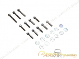 Kit visserie carter en acier pour scooter MBK 50 BOOSTER, YAMAHA 50 BWS chromé