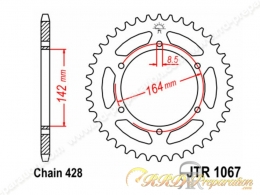 Couronne 50 ou 52 dents JT Sprockets pour moto HYOSUNG GT, COMET, SUPERSPORT, NAKED... 125