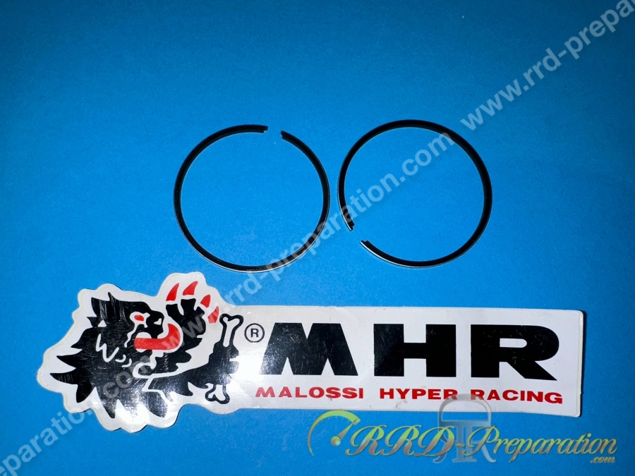 Jeu de 2 segment MALOSSI chromés Ø45,5 à 46,3mm X 1,5mm pour kit air et liquide alu ou fonte 70 Peugeot 103, FOX, MBK 51