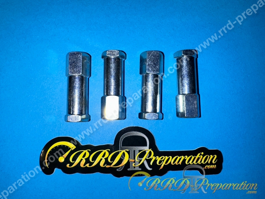 Jeu de 4 écrous de culasse CGN renforcés / allongés filetage m7 Peugeot 103 / MBK 51 / AM6 / DERBI… Jeu de 4 écrous de culasse CGN renforcés / allongés filetage m7 Peugeot 103 / MBK 51 / AM6 / DERBI…
