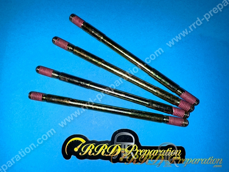 Jeu de 4 goujons M7 X 125mm renforcés P2R pour MBK 51, motobecane av10, av7 Jeu de 4 goujons M7 X 125mm renforcés P2R pour MBK 51, motobecane av10, av7