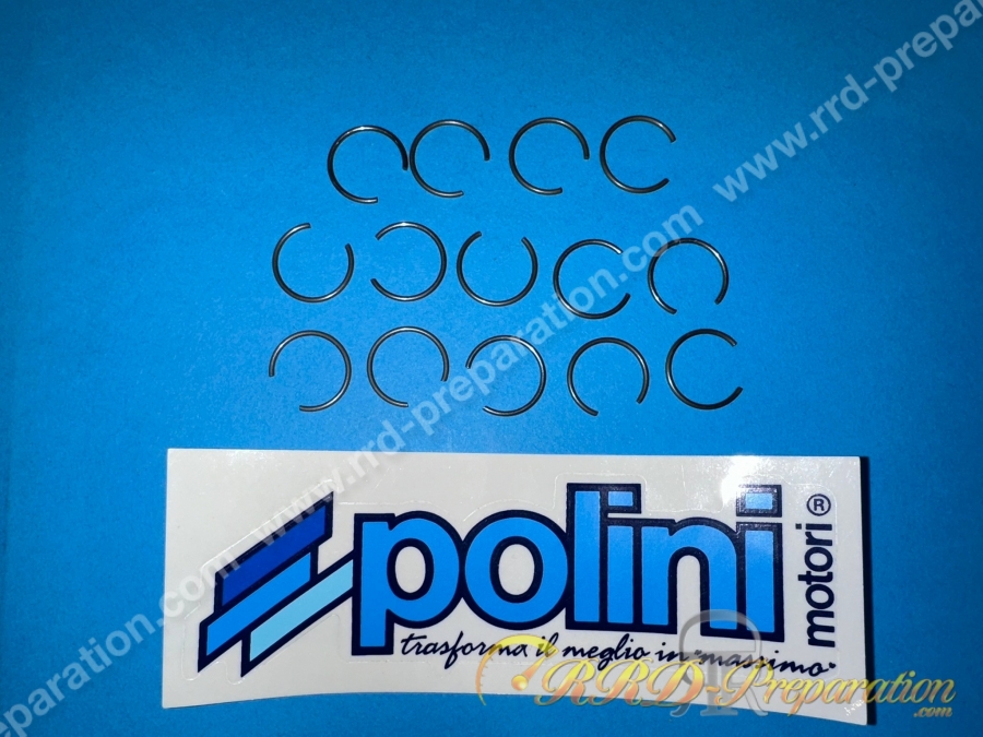 Clips de piston (jonc d'axe) POLINI renforcé en C Ø13mm X 1mm pour BIG EVO, BIG BORE ou autre Clips de piston (jonc d'axe) POLINI renforcé en C Ø13mm X 1mm pour BIG EVO, BIG BORE ou autre