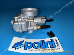 Carburateur POLINI CP 15 souple, starter câble ou levier au choix avec graissage séparé