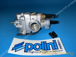 Carburateur POLINI CP 15 souple, starter câble ou levier au choix avec graissage séparé