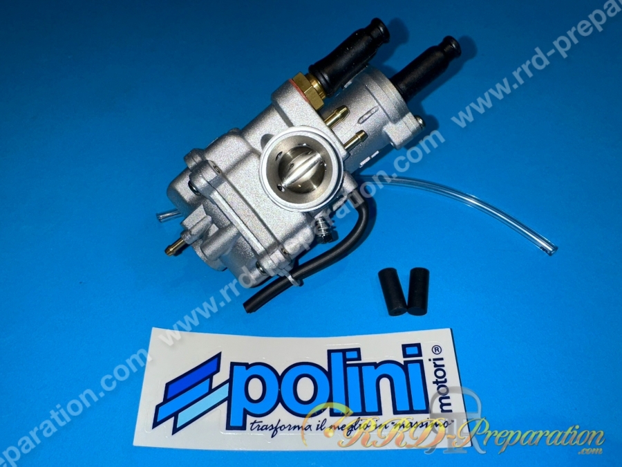 Carburateur POLINI CP 17,5 souple, avec graissage séparé, starter à câble ou à levier au choix