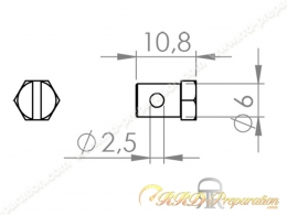Serre-câble à visser Ø6mm X L.7mm CGN pour poignée de gaz Peugeot, accélérateur ou autres (vis tête sortante) Serre-câble à visser Ø6mm X L.7mm CGN pour poignée de gaz Peugeot, accélérateur ou autres (vis tête sortante)