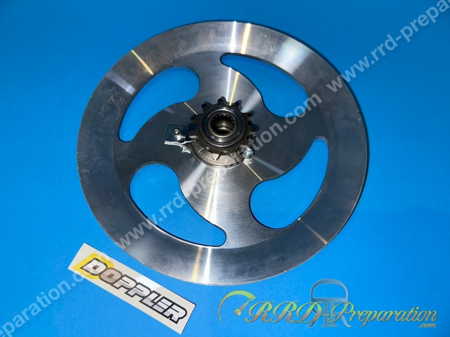 Plateau, poulie DOPPLER ER2 aluminium usinée pour MBK 51, MOTOBECANE AV10, AV7...