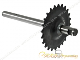 Axe de pédalier TEKNIX avec 24 dents Ø16mm pour PEUGEOT 103 sp, mvl, vogue, mv...