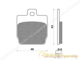 Plaquettes de frein NEWFREN arrière pour scooter MBK NITRO & YAMAHA AEROX Plaquettes de frein NEWFREN arrière pour scooter MBK NITRO & YAMAHA AEROX
