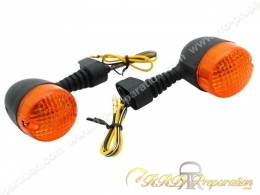 Clignotants arrière TEKNIX noir / orange pour DERBI Senda, MBK Nitro, YAMAHA Aerox...