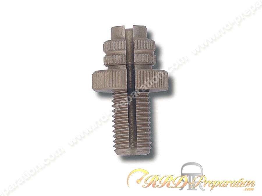 Régleur / tendeur de câble usiné dans la masse filetage Ø10mm / embout pour gaine Ø6mm pour moto et autre (écrou frein libre)