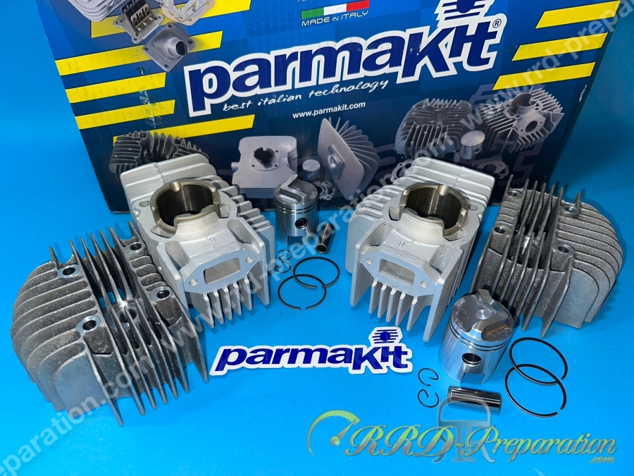 Kit haut moteur 125 Ø42mm DROIT et GAUCHE PARMAKIT aluminium avec culasses pour RUMI bi-cylindre 2T