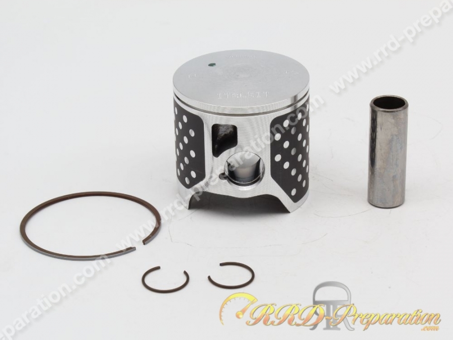 Piston mono segment ITALKIT by VERTEX Ø50mm axe 14mm graphité pour kit 75cc, 80cc minarelli am6 course 42, 44mm